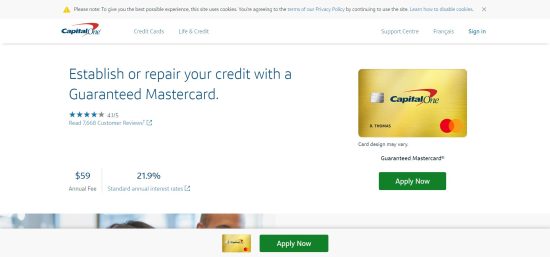 Capital One Guaranteed Mastercard