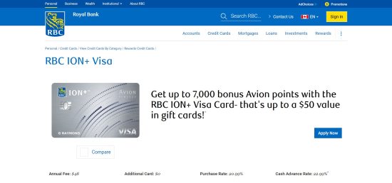 RBC ION+ Visa Credit Card