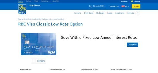 RBC Visa Classic Low Rate Card
