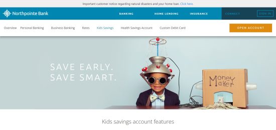 Northpointe Bank’s Kids’ Savings Account